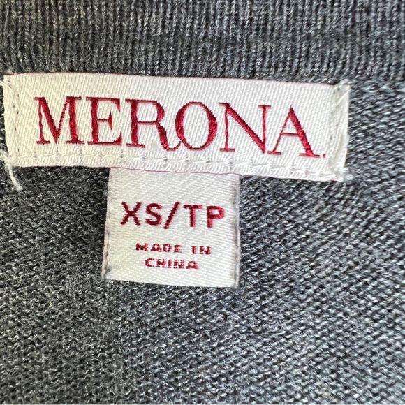 Merona Size XS Gray Button Front Long Sleeve Lightweight Cardigan w/Pris… - Picture 8 of 9